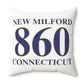 New Milford 860 Connecticut Polyester Square Pillow