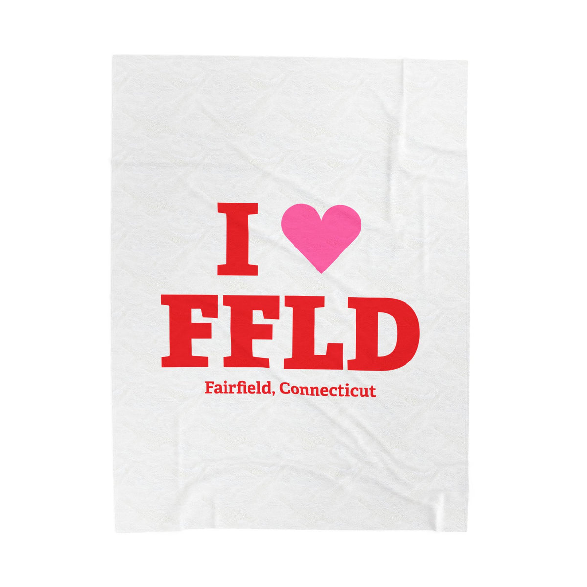 I Heart FFLD Velveteen Plush Blanket