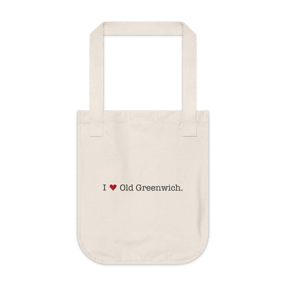I Heart Old Greenwich. Organic Canvas Tote Bag
