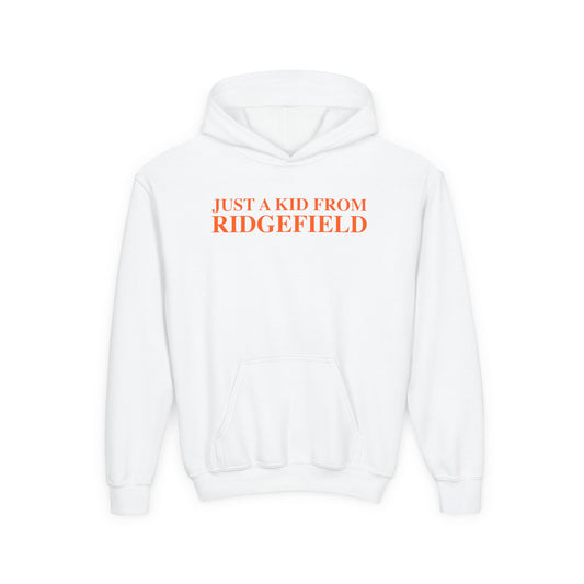 Just a kid from Ridgefield Youth Heavy Blend Hooded Sweatshirt