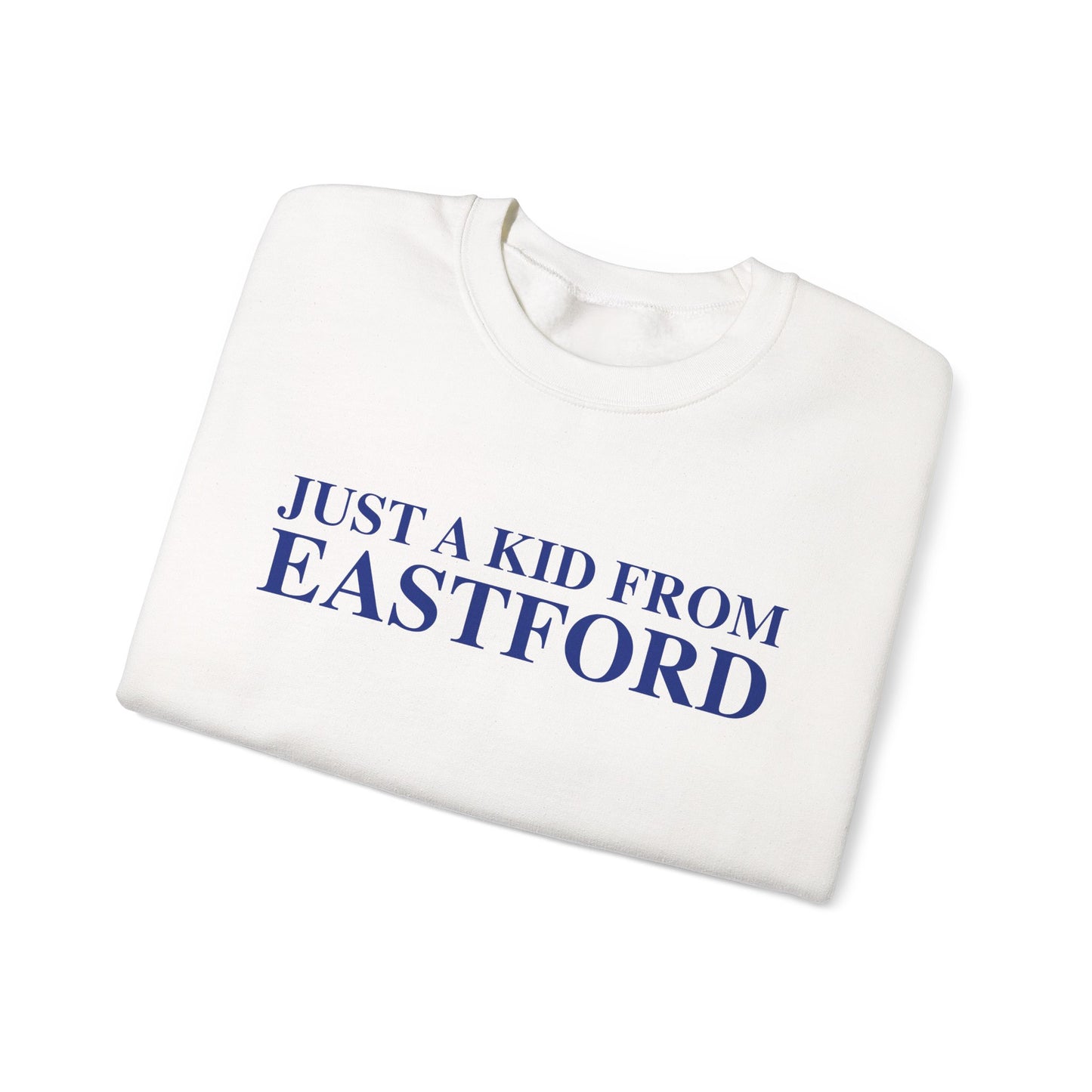 Just a kid from Eastford Unisex Heavy Blend™ Crewneck Sweatshirt