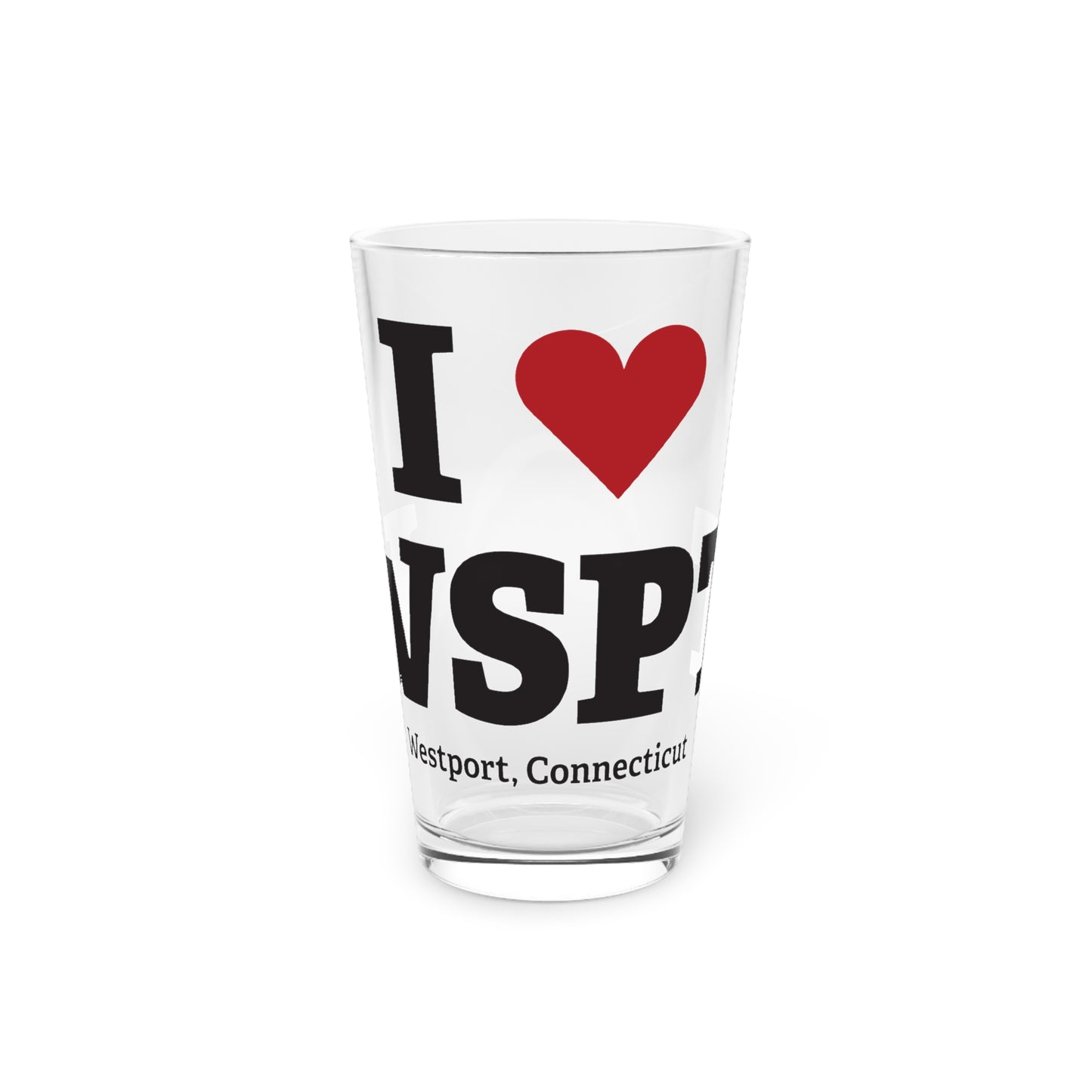 I Heart WSPT Pint Glass, 16oz