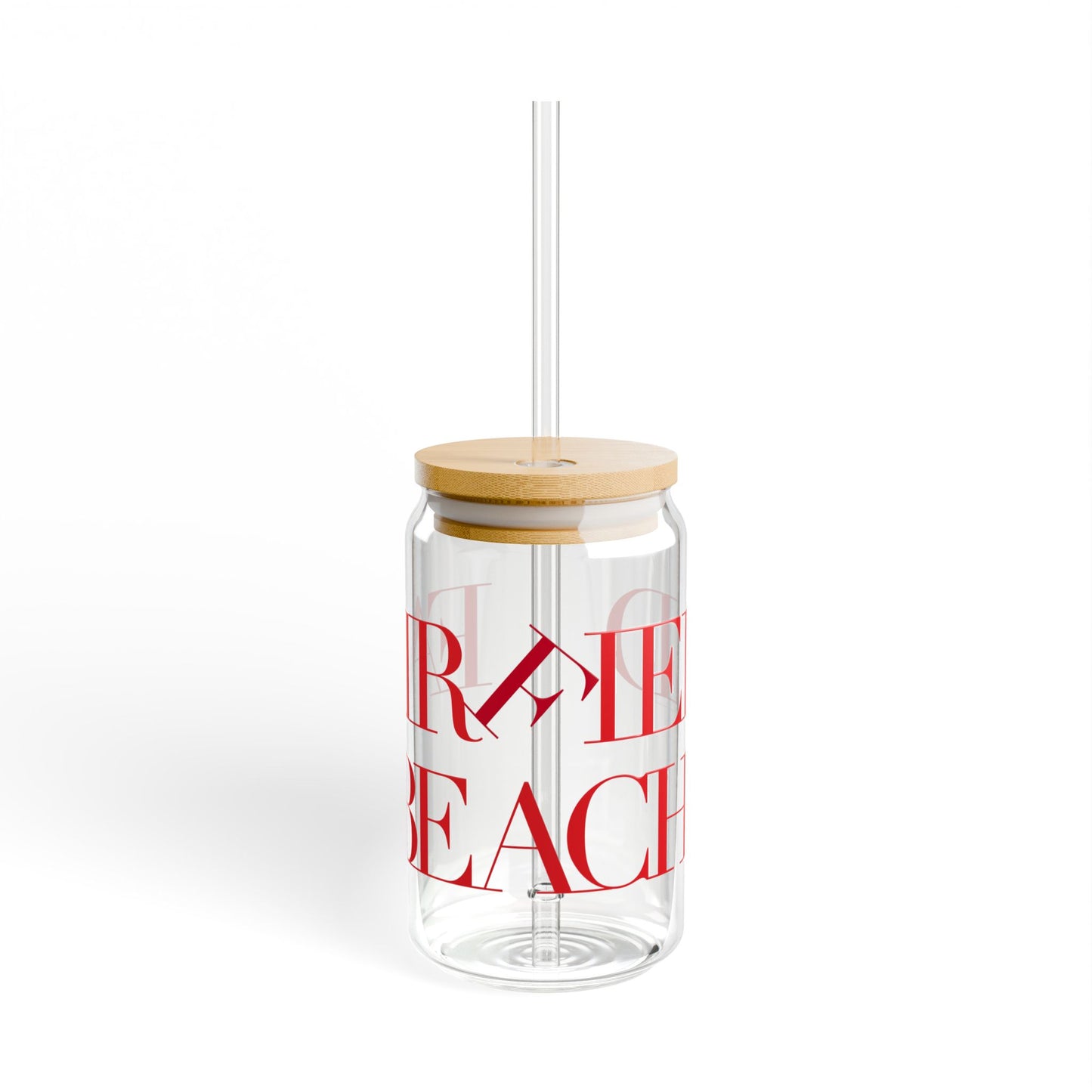 41 Tilt Fairfield Beach Glass Can with Straw and Lid, 16oz