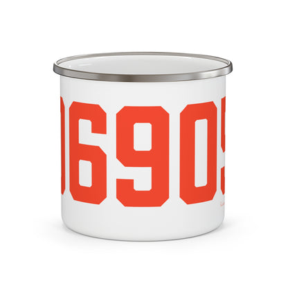 06905 Stamford Connecticut Zip Code Enamel Camping Mug