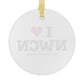 I Heart NWCN Glass Ornaments