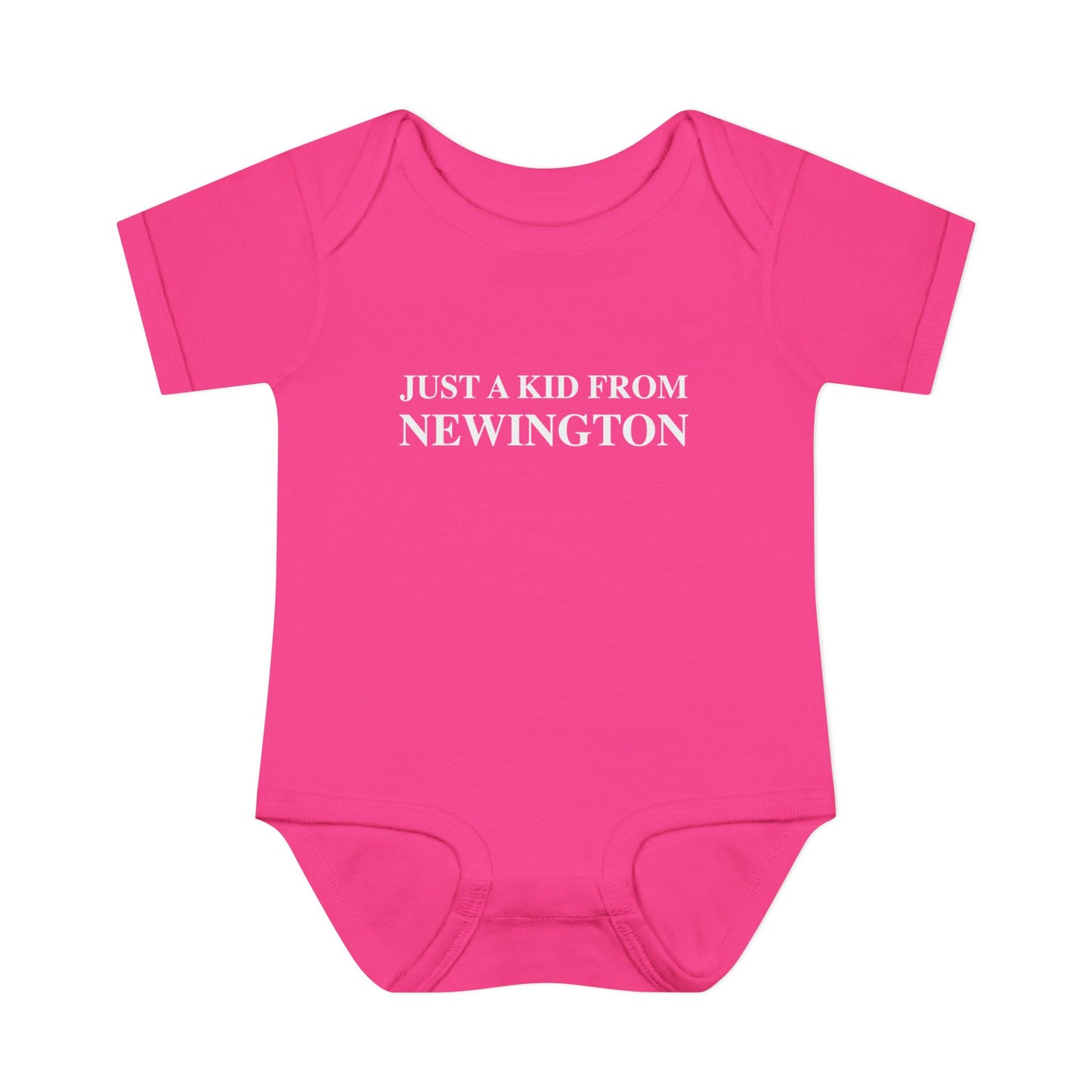 Just a kid from Newington Infant Baby Rib Bodysuit