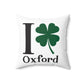 I Clover Oxford Spun Polyester Square Pillow