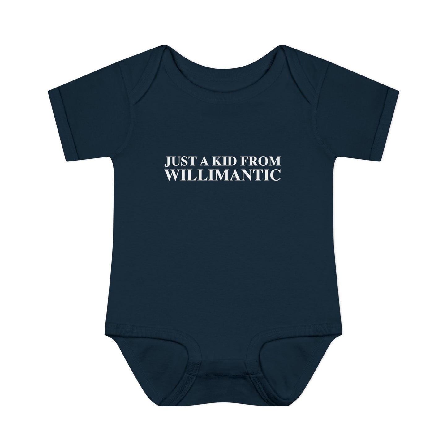 Just a kid from Willimantic Infant Baby Rib Bodysuit