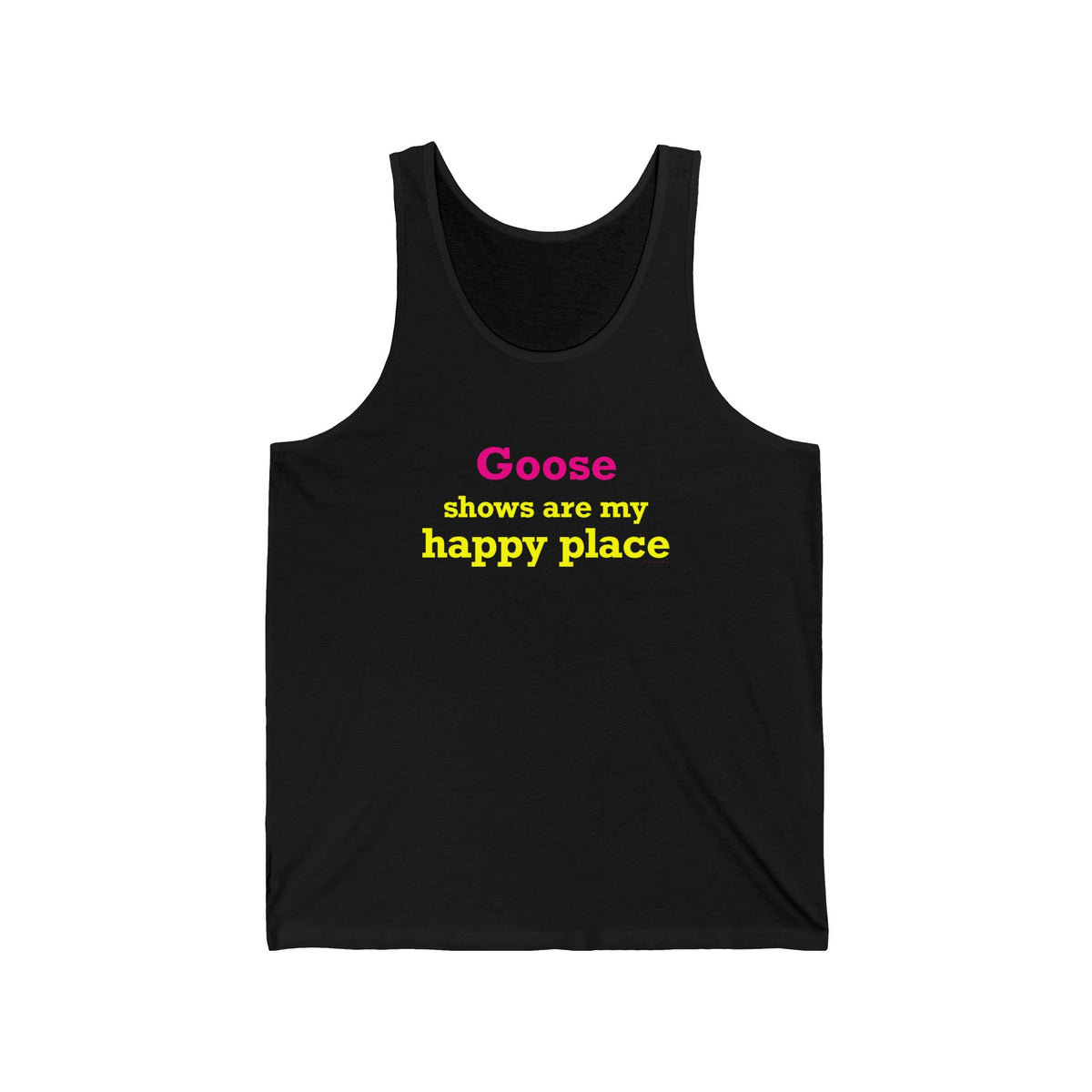 Goose Shows Are My Happy Place - Yellow & Pink Unisex Jersey Tank Top