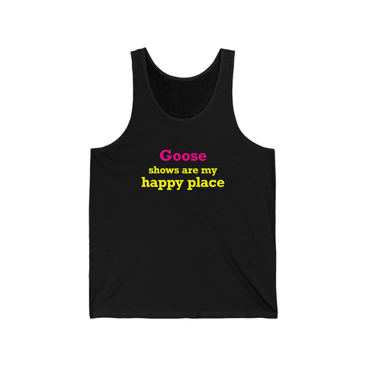 Goose Shows Are My Happy Place - Yellow & Pink Unisex Jersey Tank Top