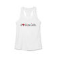 I Heart Cos Cob. Women's Ideal Racerback Tank Top