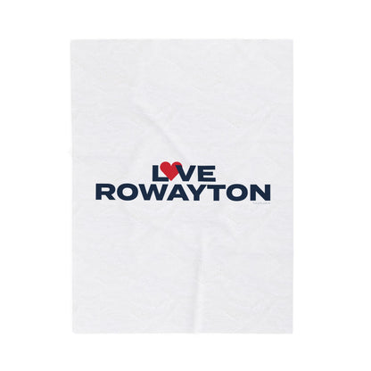 Love Rowayton Velveteen Plush Blanket