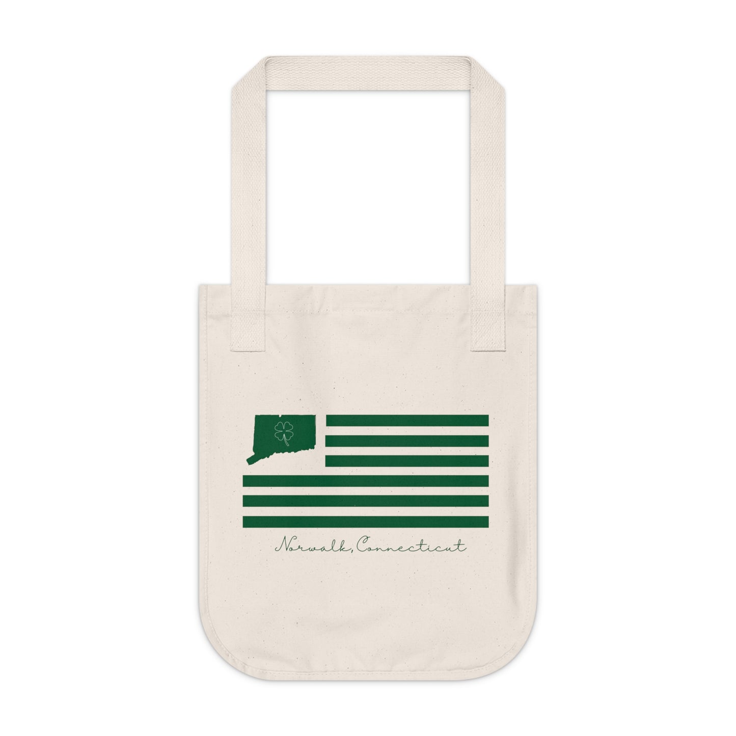 Norwalk Connecticut St. Patrick's Day Organic Canvas Tote Bag