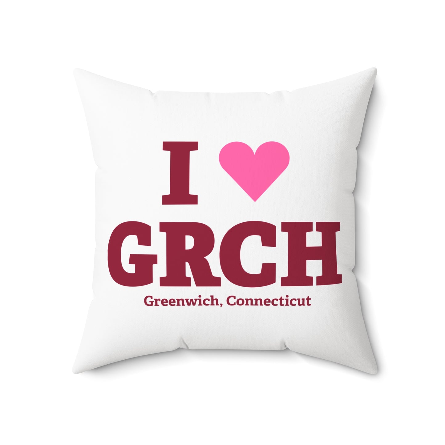 I Heart GRCH Spun Polyester Square Pillow