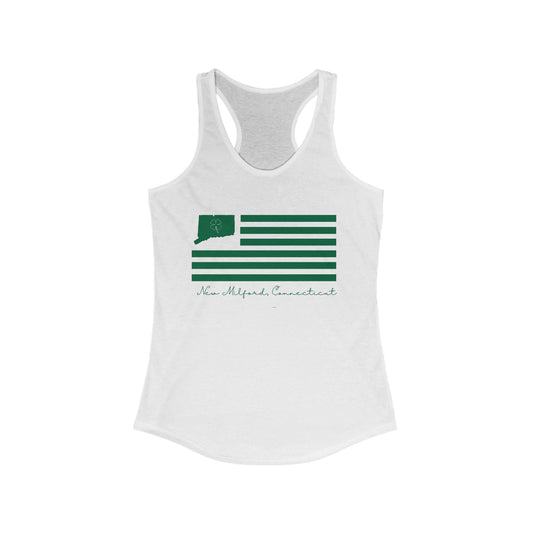 New Milford Connecticut St Patrick’s Day Flag Women's Ideal Racerback Tank Top