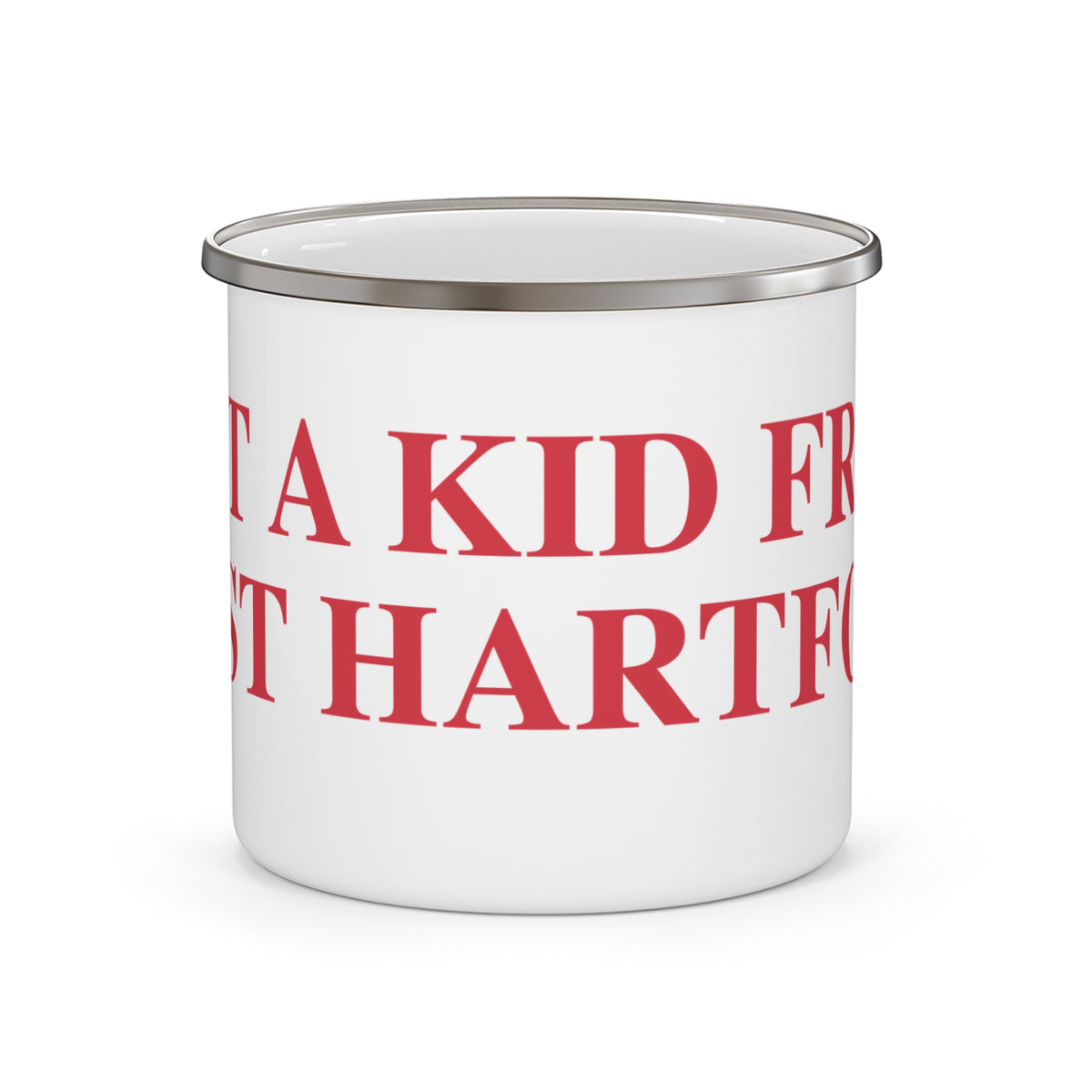 Just a kid from West Hartford Enamel Camping Mug