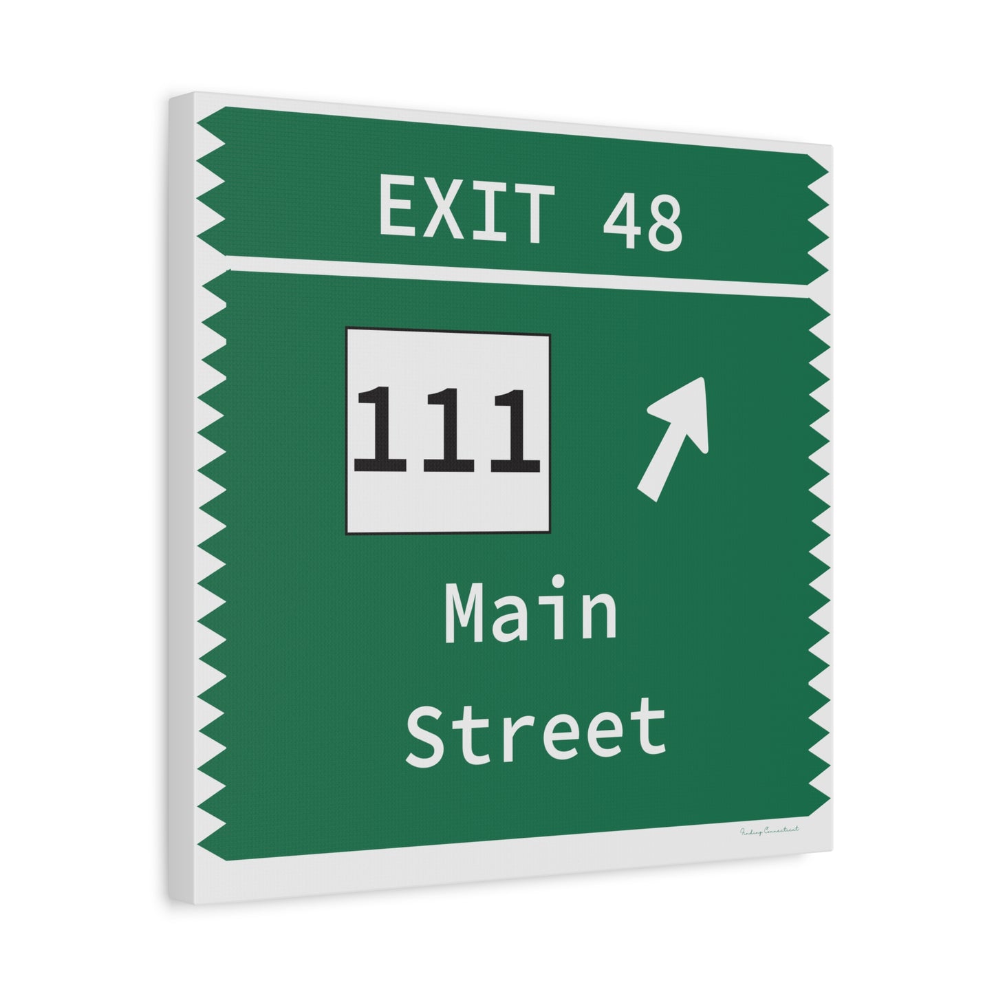 Vintage Merritt Parkway Exit 48 Sign Matte Canvas, Stretched, 1.25"