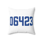 06423 East Haddam Connecticut Zip Code Spun Polyester Square Pillow