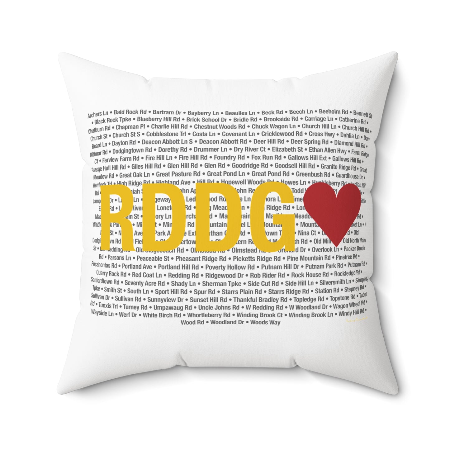 Redding Love Spun Polyester Square Pillow