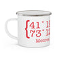 Monroe Coordinates Enamel Camping Mug