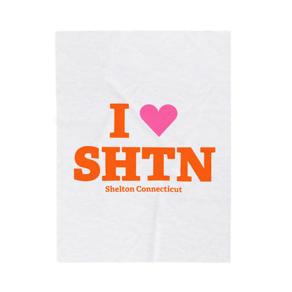 I Heart SHTN Velveteen Plush Blanket