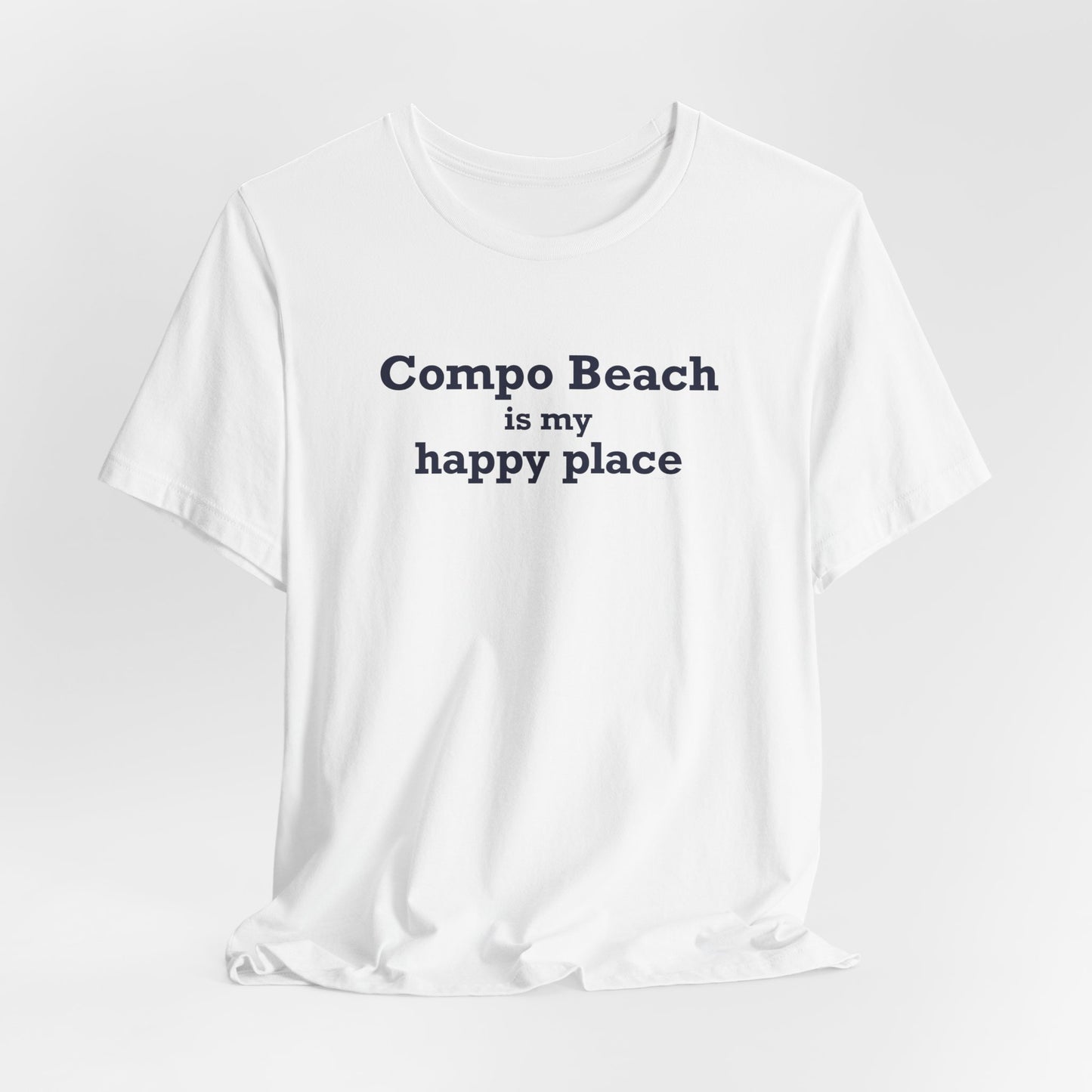 Compo Beach Is My Happy Place Unisex Jersey Short Sleeve T-Shirt