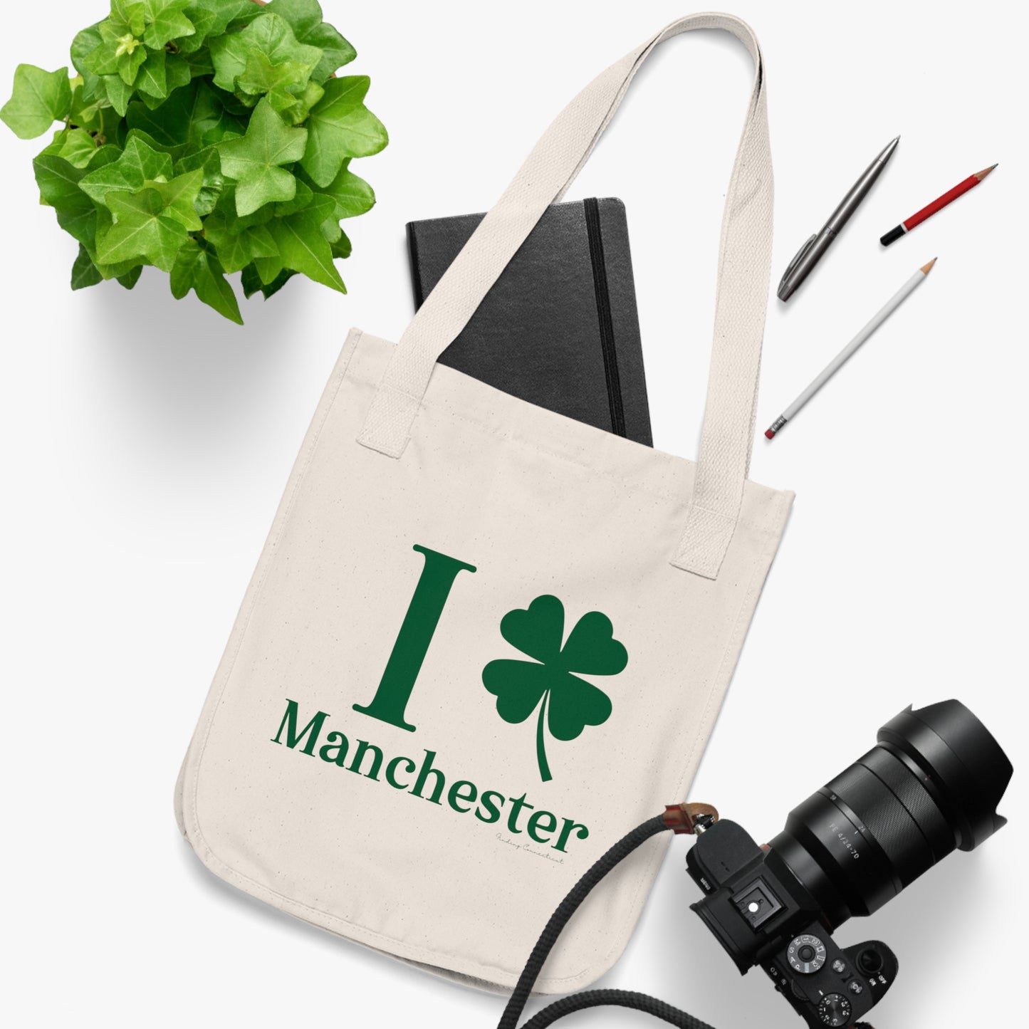 I Clover Manchester Organic Canvas Tote Bag