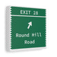 Vintage Merritt Parkway Exit 28 Sign Matte Canvas, Stretched, 1.25"