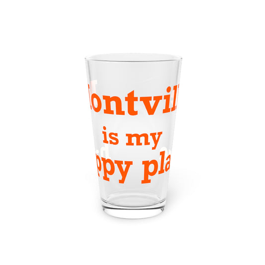 Montville is My Happy Place Pint Glass, 16oz