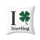 I Clover Sterling Spun Polyester Square Pillow