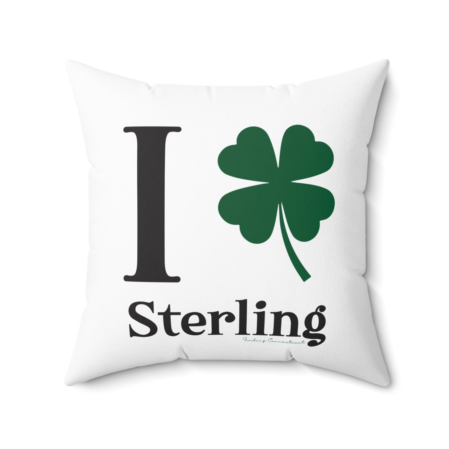 I Clover Sterling Spun Polyester Square Pillow