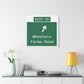 Vintage WCP Exit 55 Sign Matte Canvas, Stretched, 1.25"