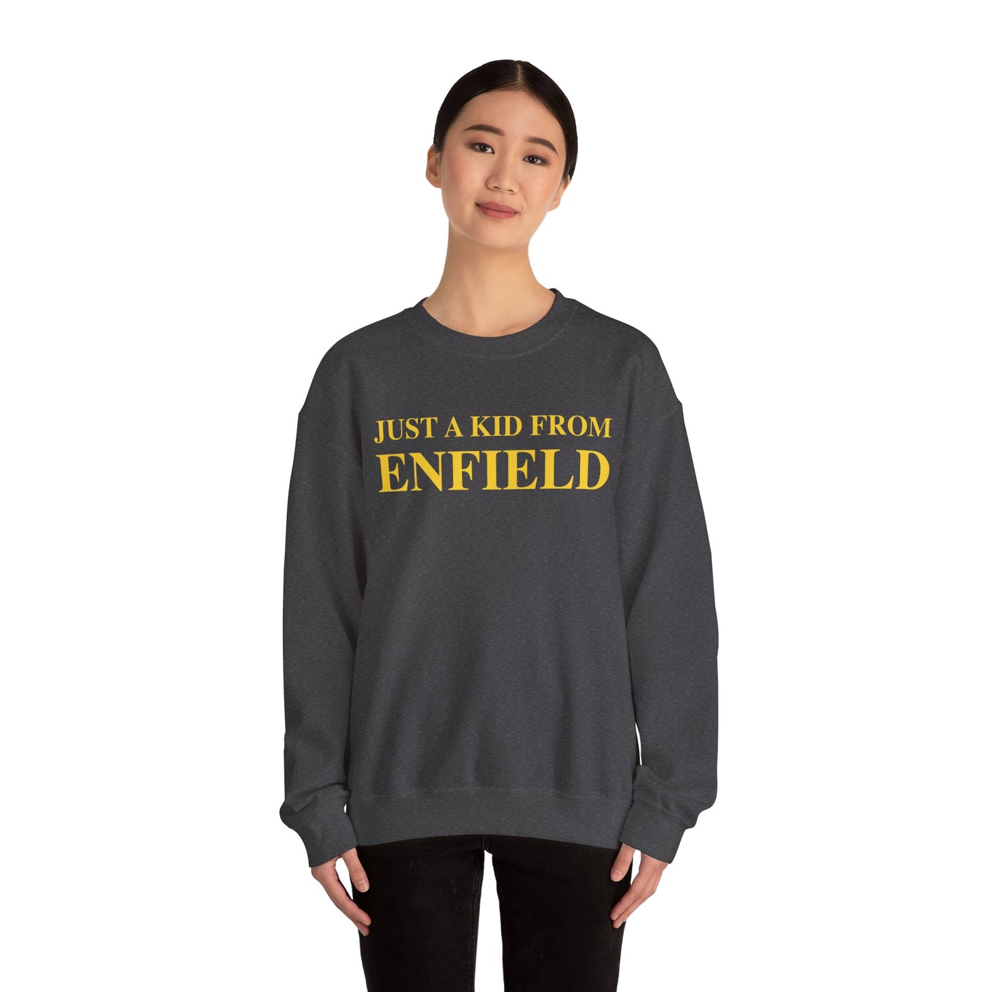 Just a kid from Enfield Unisex Heavy Blend™ Crewneck Sweatshirt