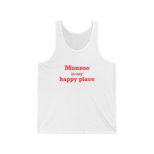 Monroe Is My Happy Place Unisex Jersey Tank Top
