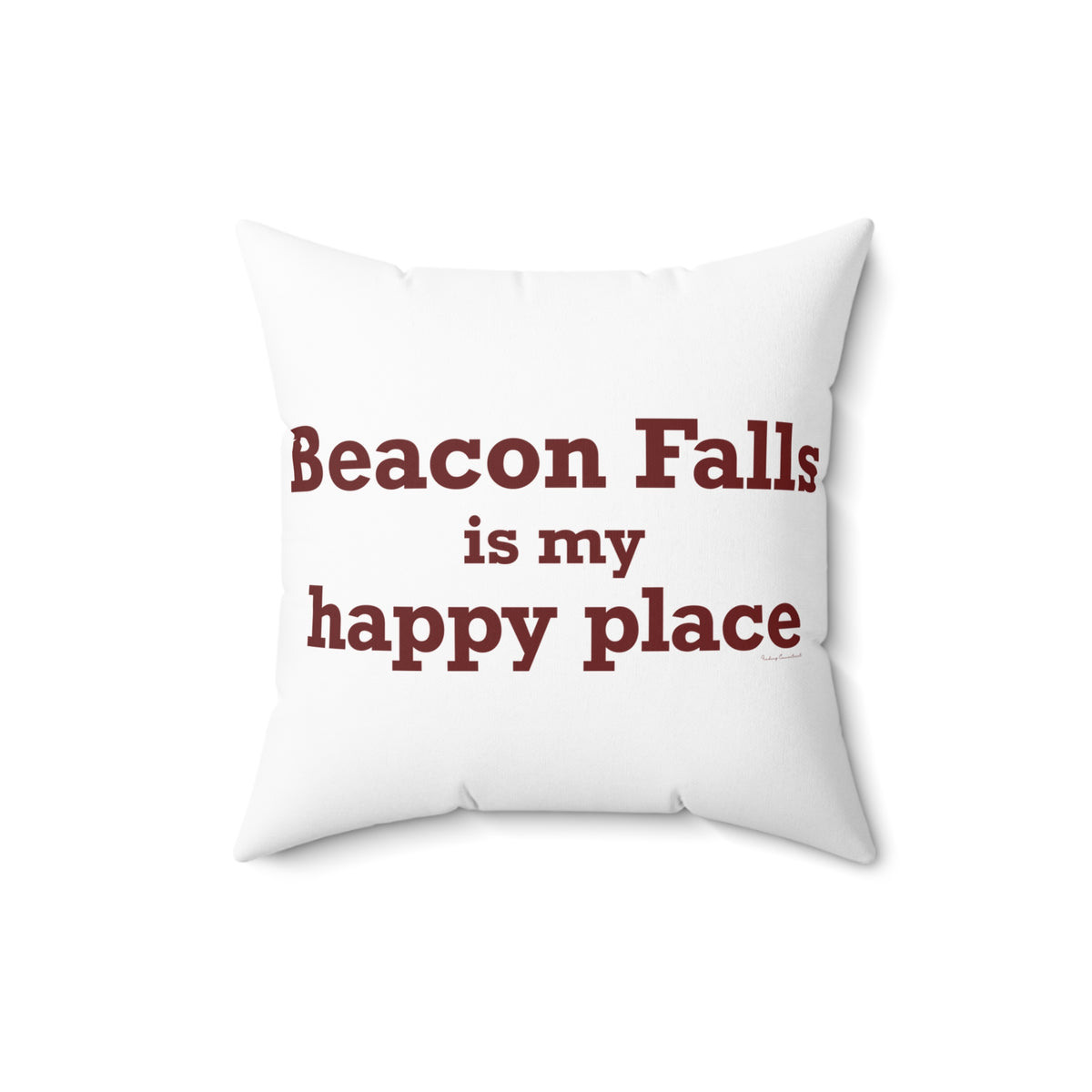 Beacon Falls is My Happy Place Polyester Square Pillow