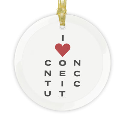 Connecticut Vision Glass Ornaments