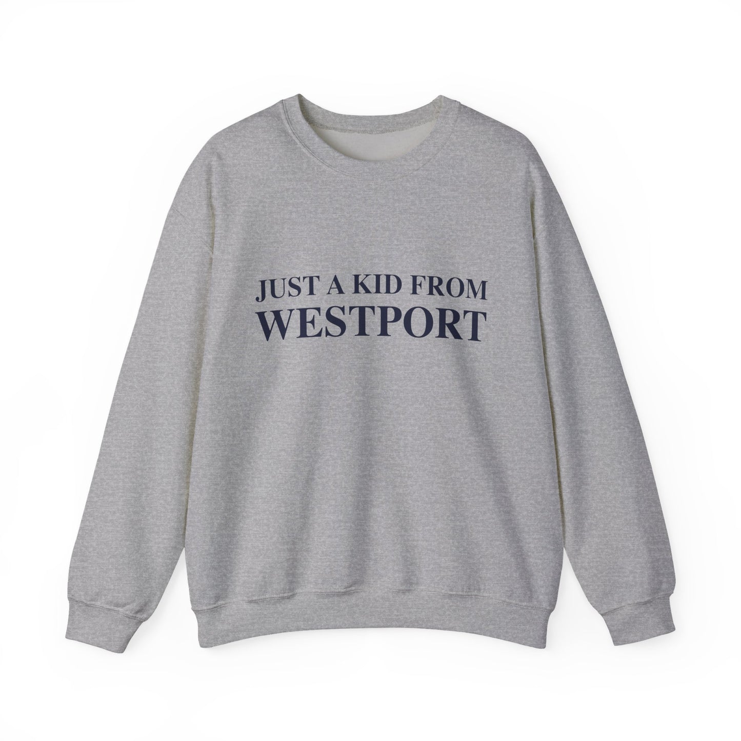 Just a kid from Westport Unisex Heavy Blend™ Crewneck Sweatshirt
