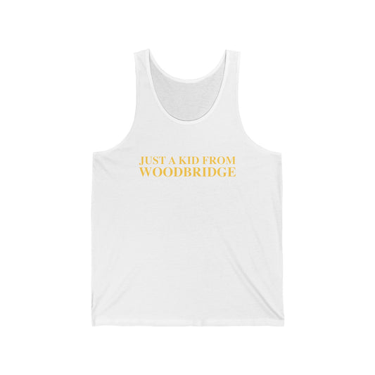 Just a kid from Woodbridge Unisex Jersey Tank Top