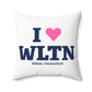 I Heart WLTN Spun Polyester Square Pillow
