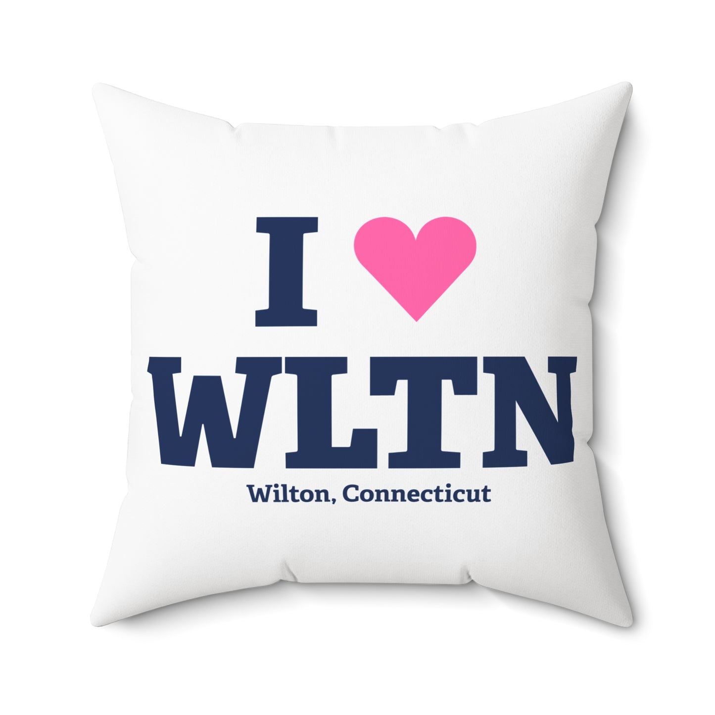 I Heart WLTN Spun Polyester Square Pillow