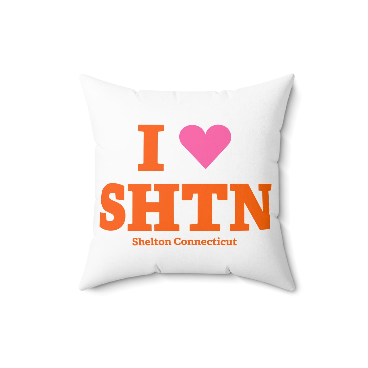 I Heart SHTN Spun Polyester Square Pillow
