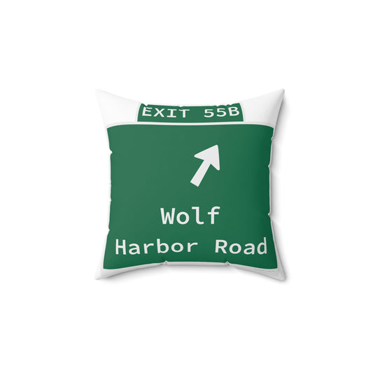 Vintage WCP Exit 55B Sign Spun Polyester Square Pillow