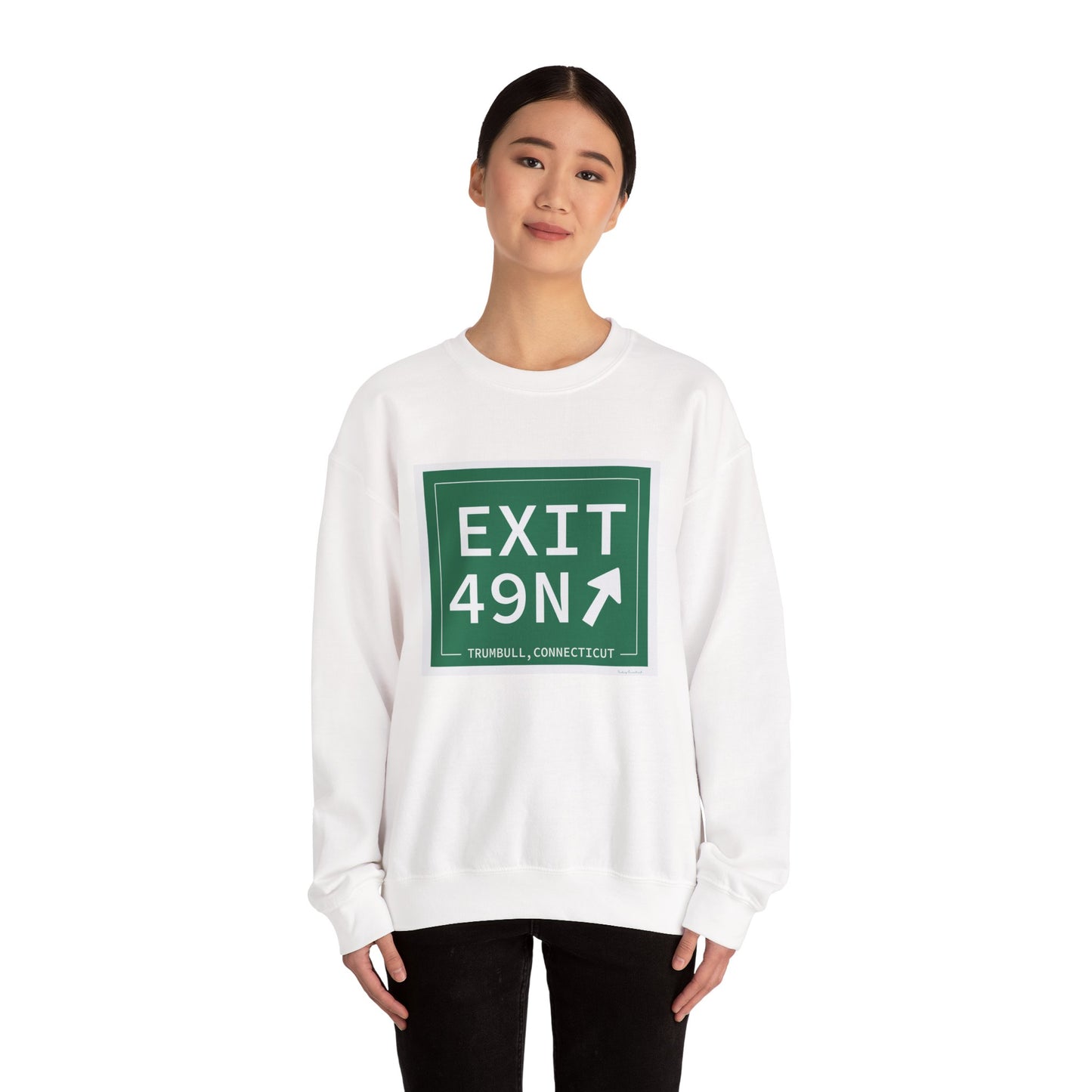 Vintage Exit 49N  Merritt Parkway Sign Unisex Heavy Blend™ Crewneck Sweatshirt