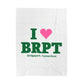 I Heart BRPT Velveteen Plush Blanket
