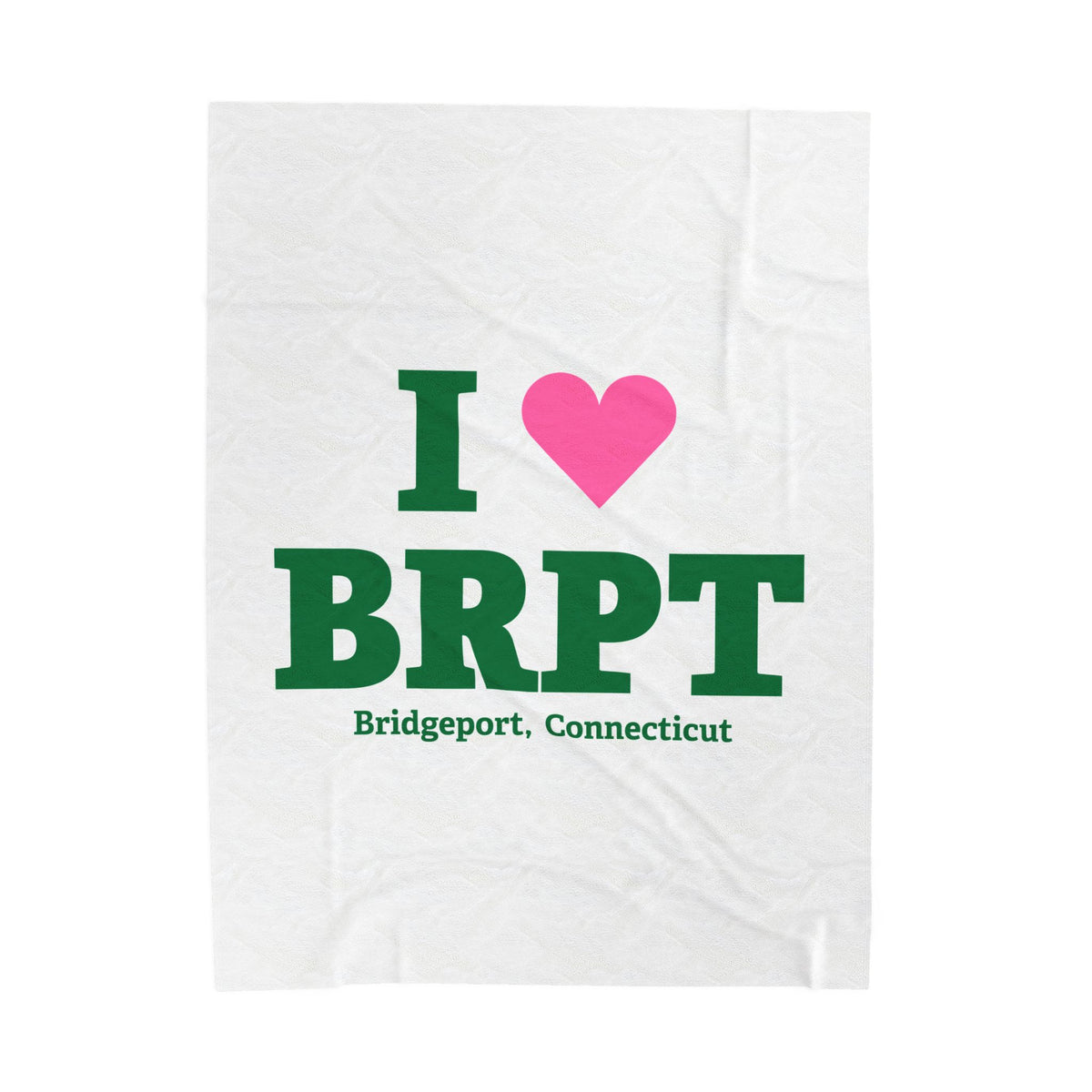 I Heart BRPT Velveteen Plush Blanket