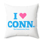 I Heart CONN. Spun Polyester Square Pillow