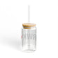 Norwalk Love Glass Can with Straw and Lid, 16oz