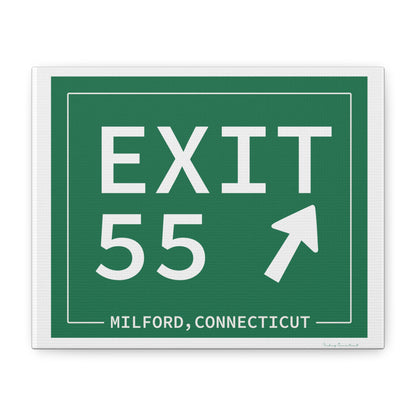 Vintage Exit 55 WCP Sign Matte Canvas, Stretched, 1.25"