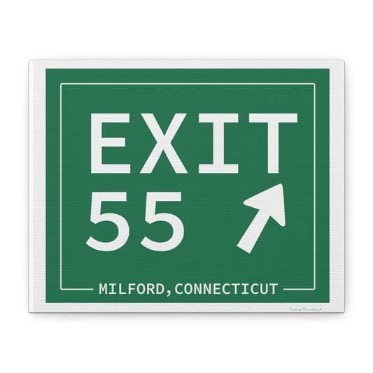 Vintage Exit 55 WCP Sign Matte Canvas, Stretched, 1.25"