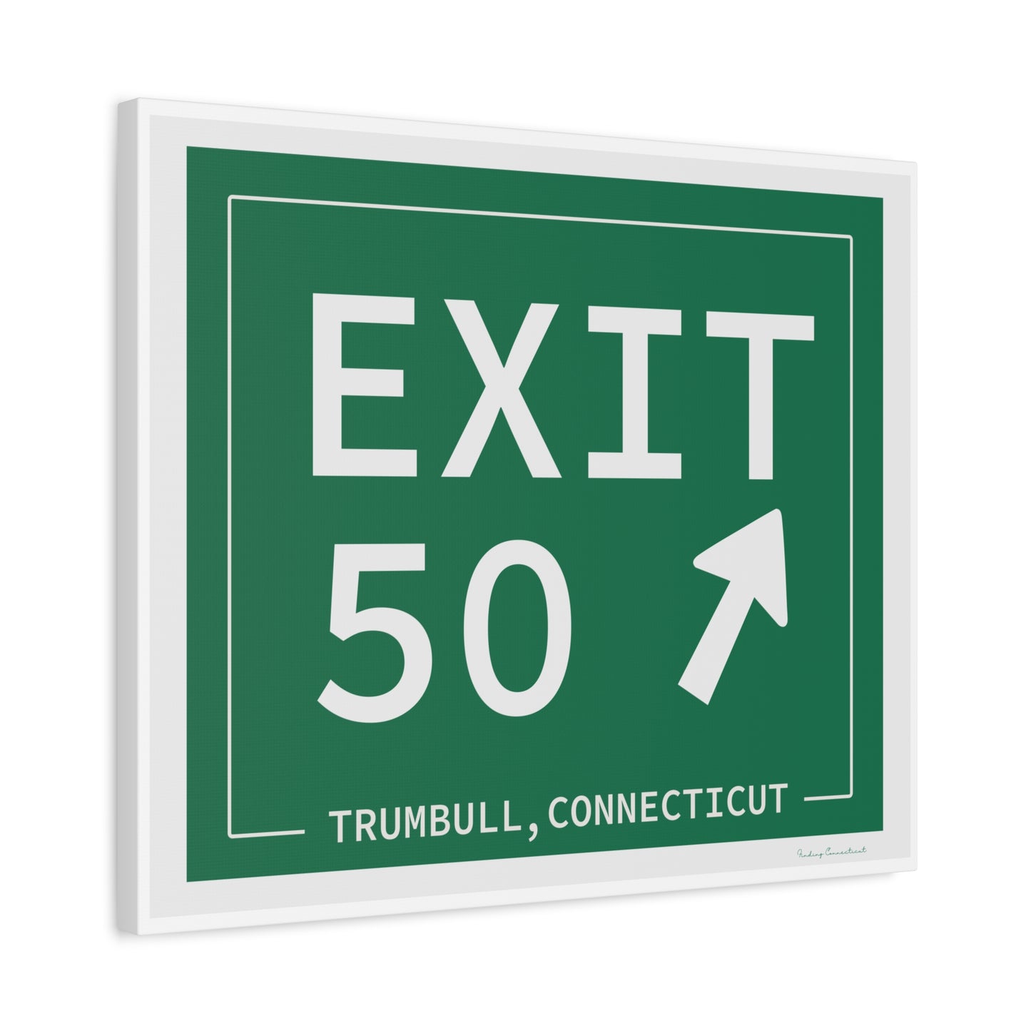 Vintage Exit 50  Merritt Parkway Sign Matte Canvas, Stretched, 1.25"